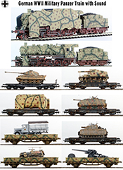 REI Models 0036ACS German WWII Military Panzer Transport Set Sound  (For Märklin AC)